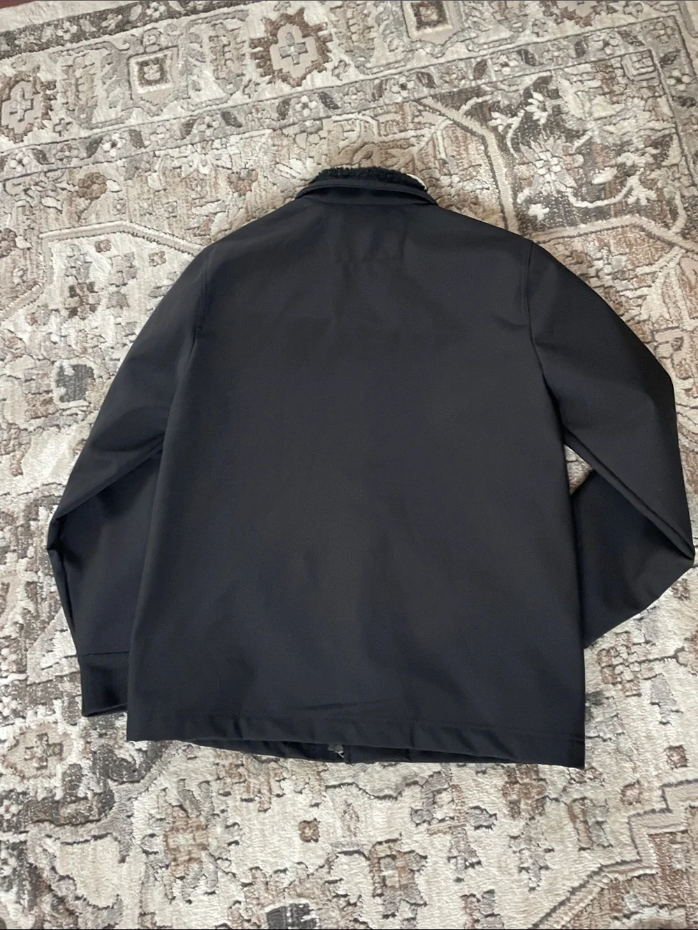 Banana Republic Men’s Black Lightweight Jacket with Sherpa Collar